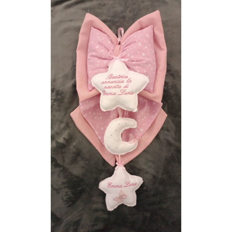 Lazo de Nacimiento Personalizado Rosa