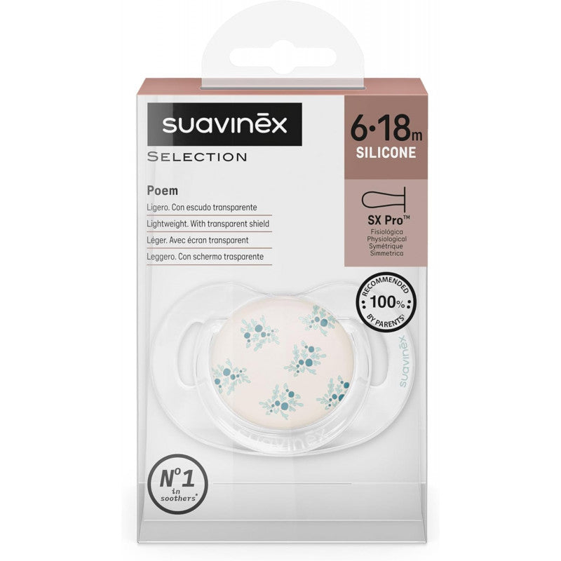 Suavinex Chupete Poetry para Bebés 6-18 Meses Azul