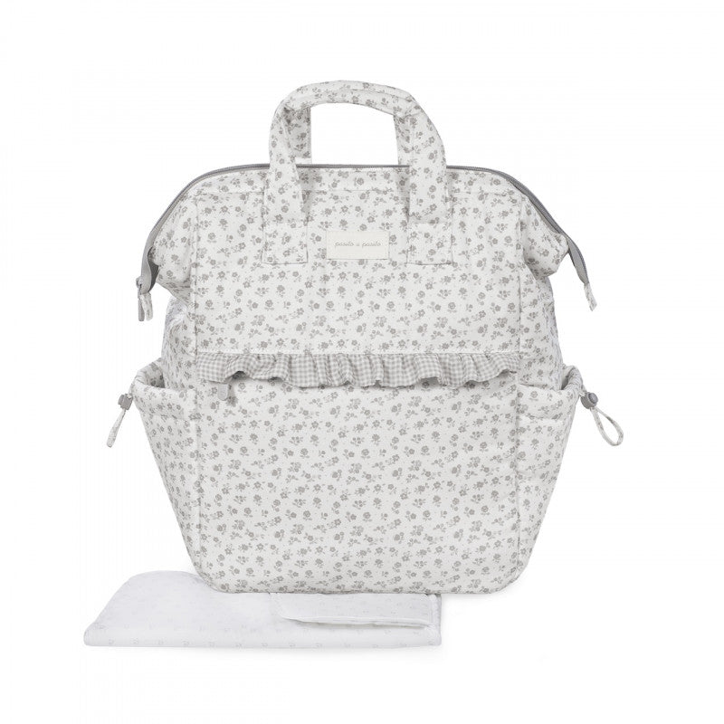 Mochila Little Bloom Vichy Gris