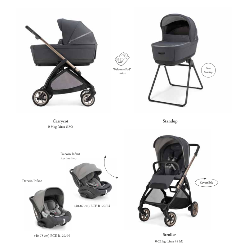 Trío Inglesina Electa 2026 Darwin Infant Recline Evo