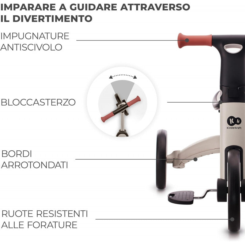 Kinderkraft Triciclo 3en1 4TRIKE, Mini bici,
