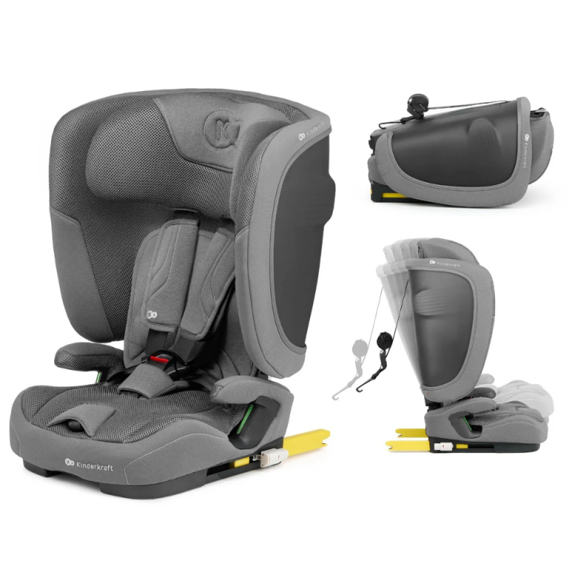 Silla de coche I-Size FIX2GO 76-150cm Grey
