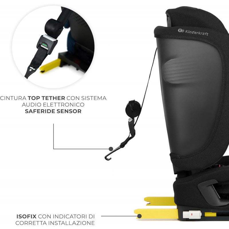 Silla de coche I-Size FIX2GO 76-150cm Black
