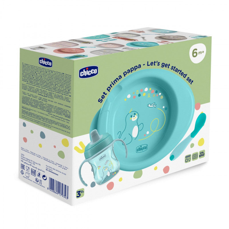Set Primera Papilla 6M+ Chicco Azul