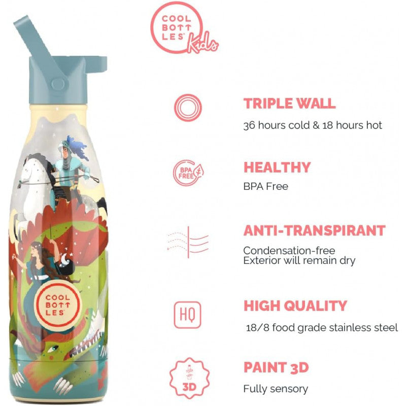 Cool Bottles - Botella térmica Knight Legend 350 ml