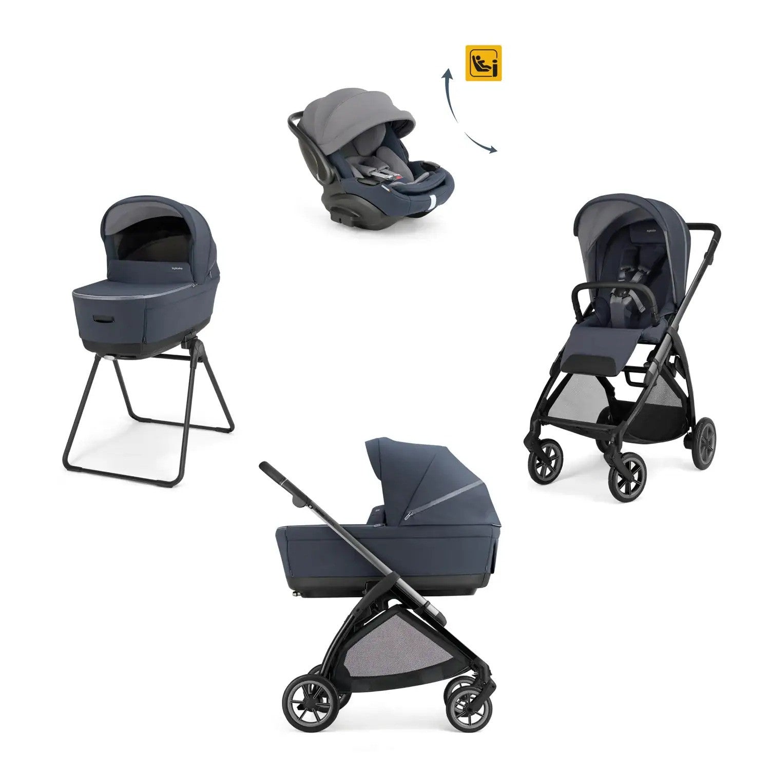 Trio Inglesina Electa 2026 Darwin Infant Recline Evo Rooftop Blue