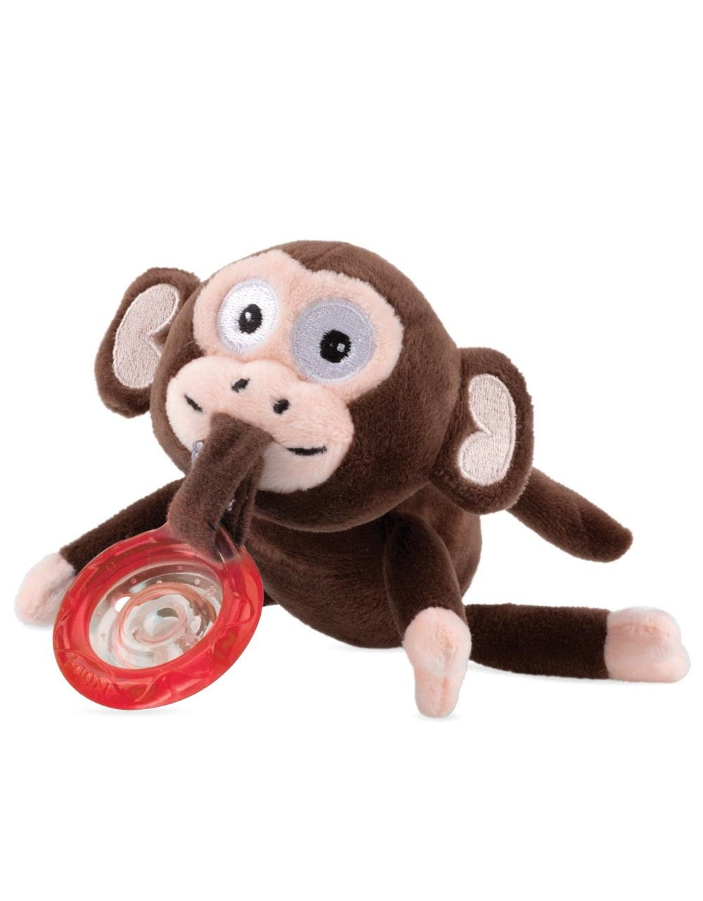 Sujetachupete de peluche Nuby mono rojo