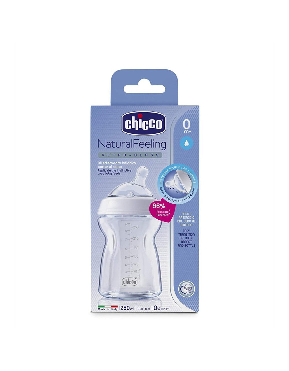 Biberón Chicco NaturalFeeling de Vidrio