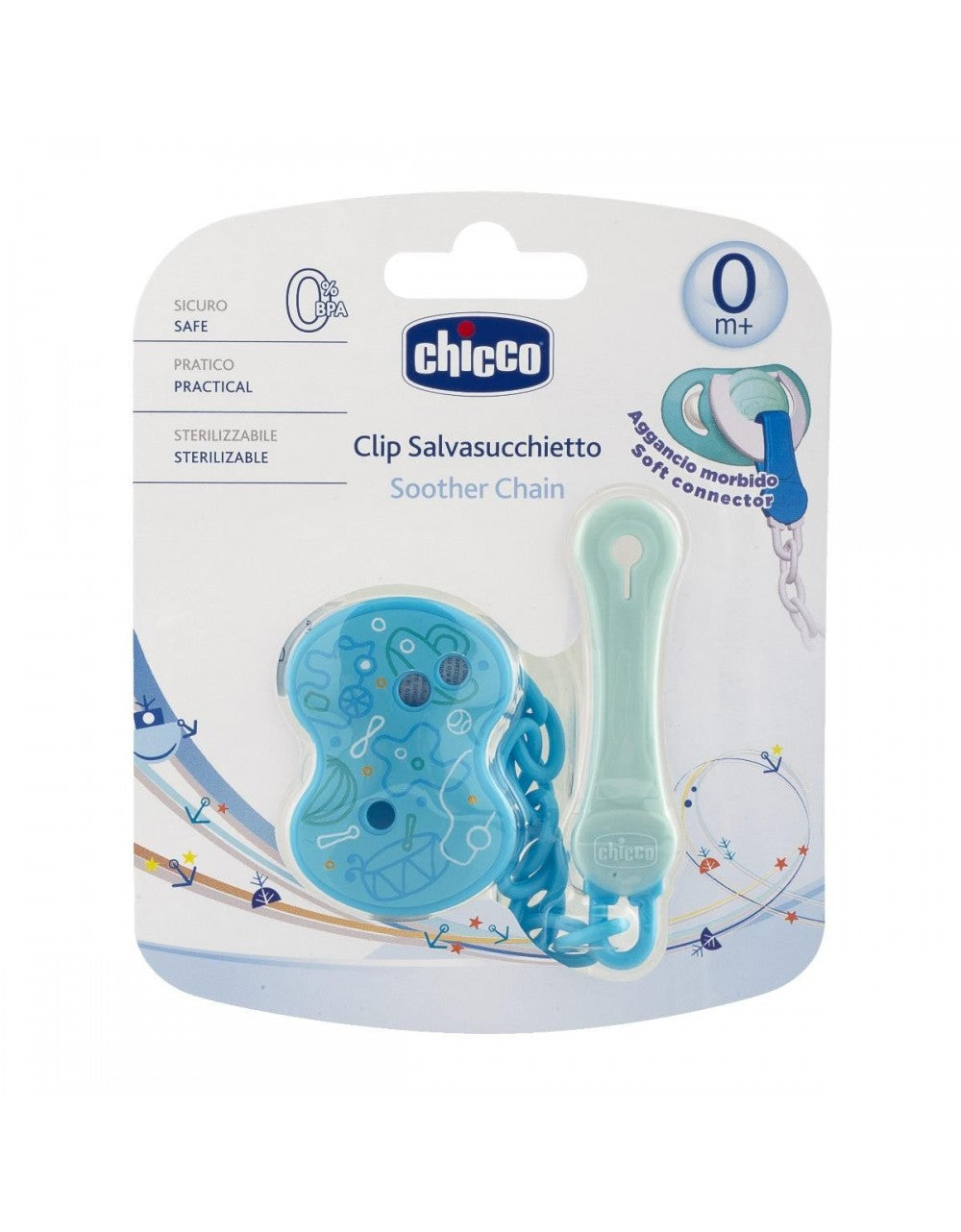 Pinza Sujetachupetes Azul