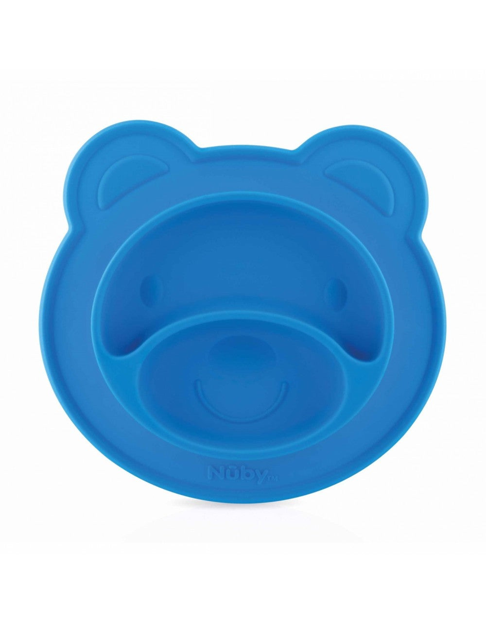 Plato Ventosa de Silicona Oso Nuby Azul