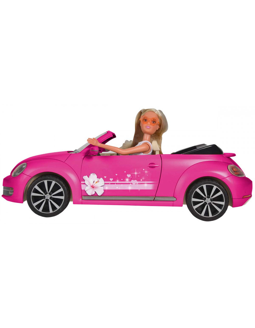 Steffi Love con coche descapotable