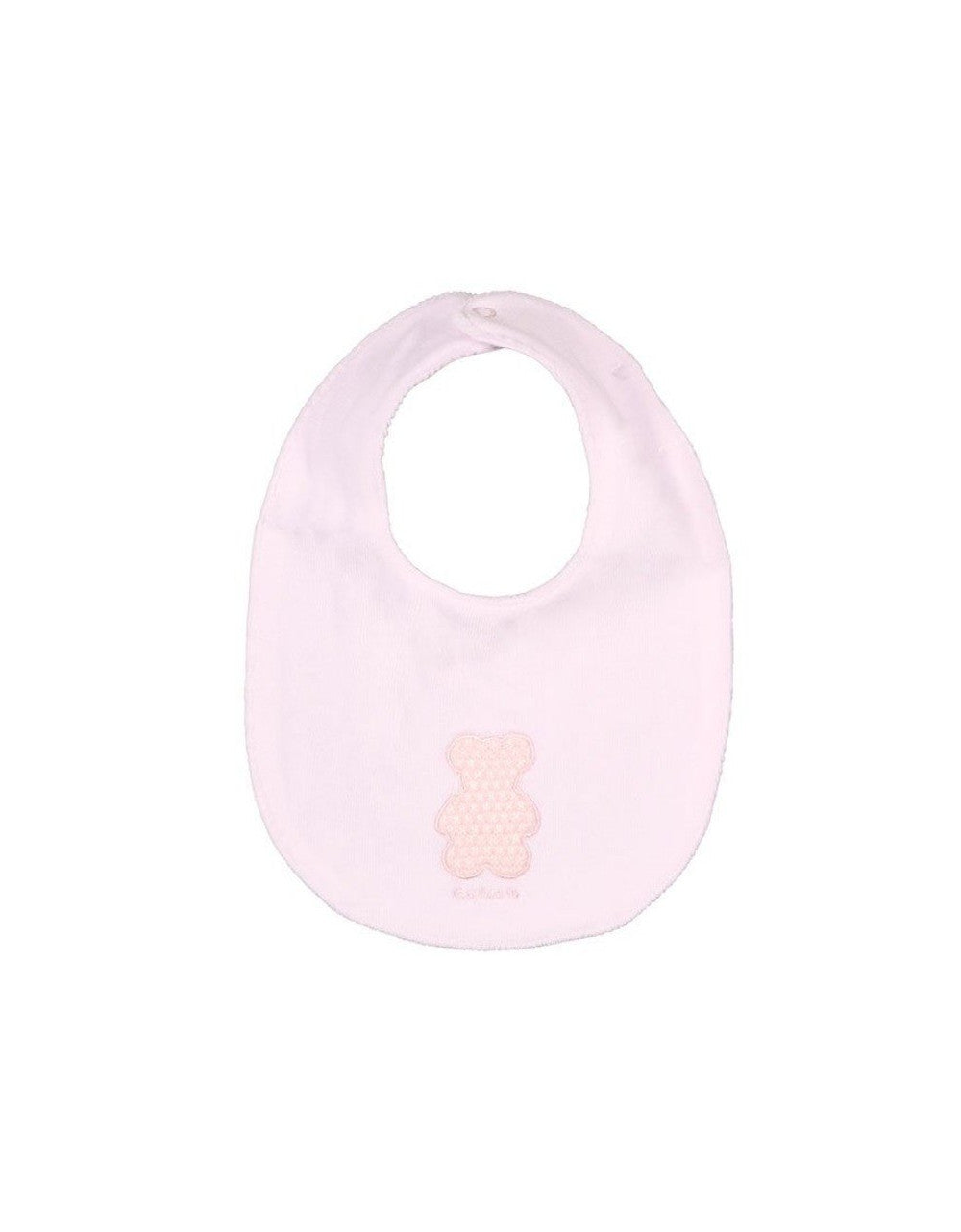 Babero con osito rosa