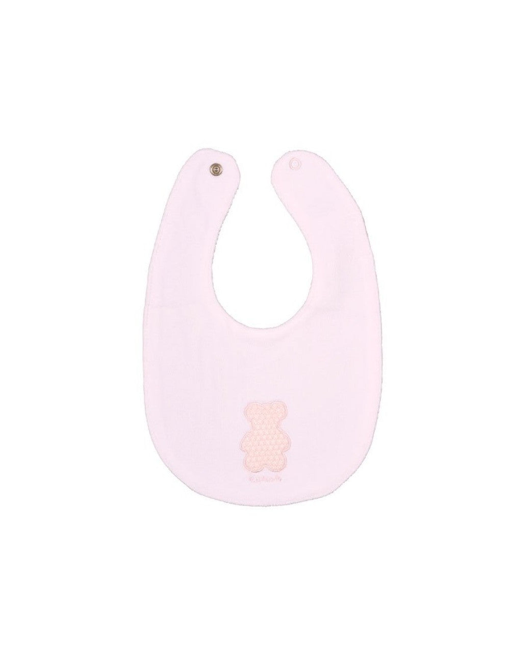 Babero con osito rosa