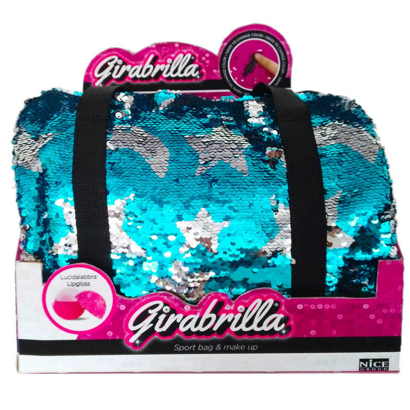 Girabrilla Bolsa de deporte y Maquillaje Azul