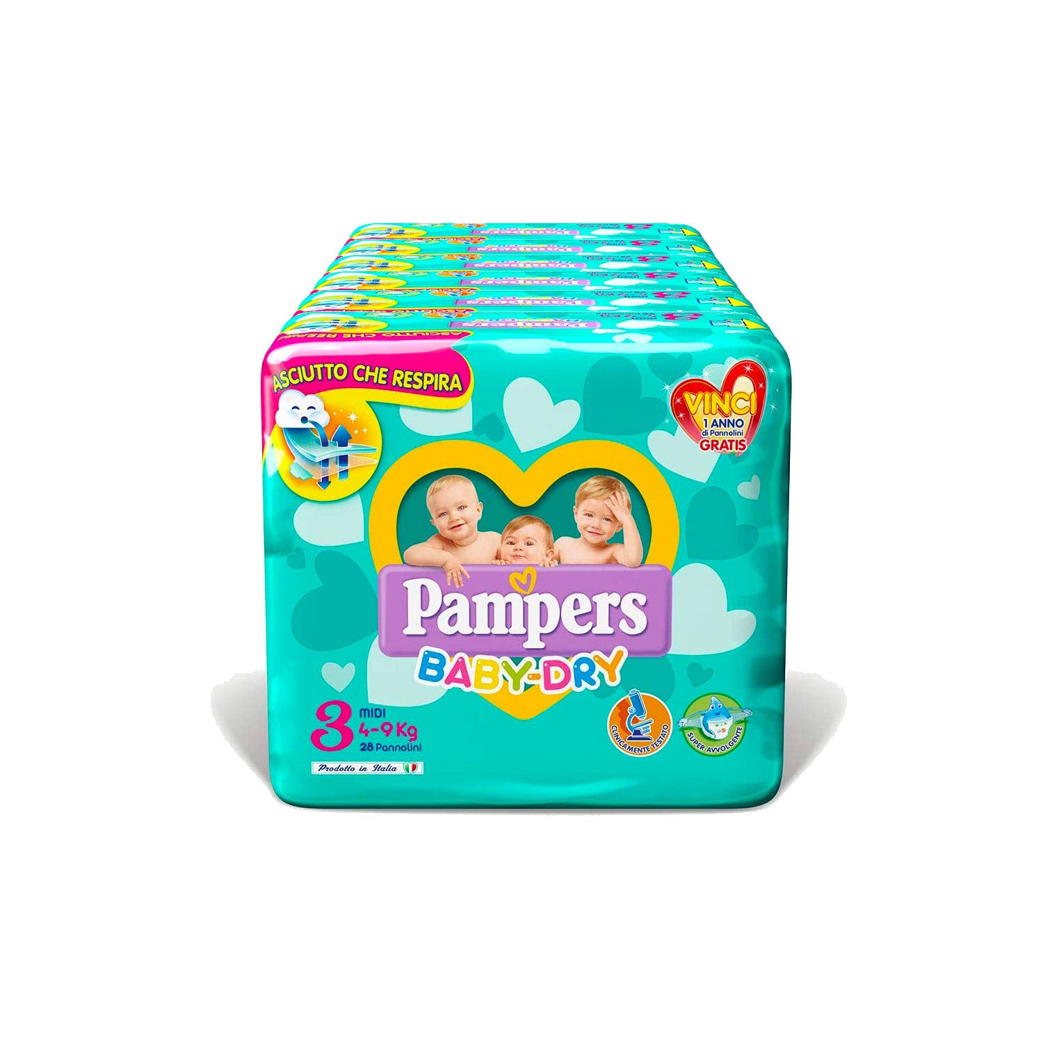 Pañales Pampers Baby Dry Talla 3 - 120 pañales