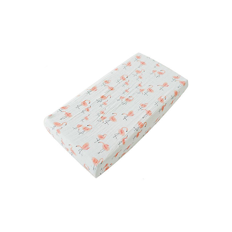 Funda para cambiador de muselina de algodón - Flamencos