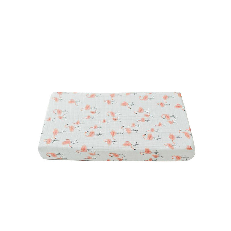 Funda para cambiador de muselina de algodón - Flamencos
