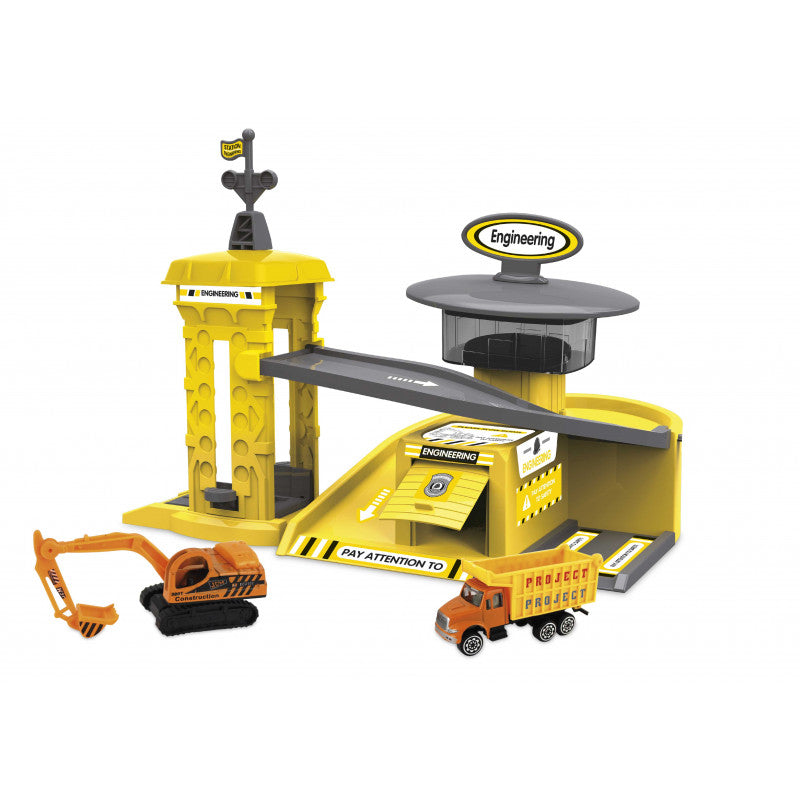 Playset Ciudad con 2 Vehículos - Obras en Construcción