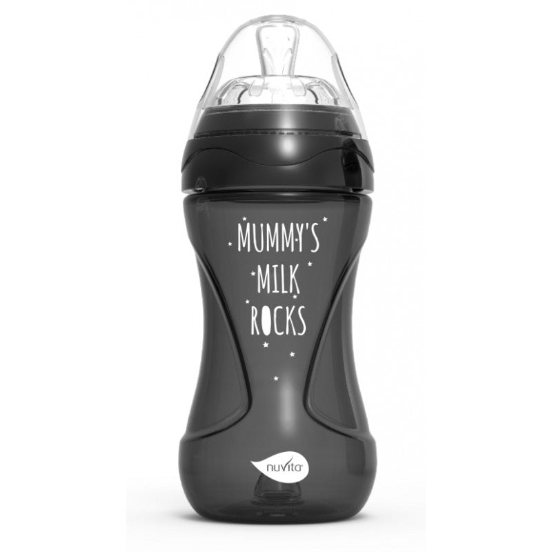 Biberón Mimic Cool 250ml 2m+ Negro