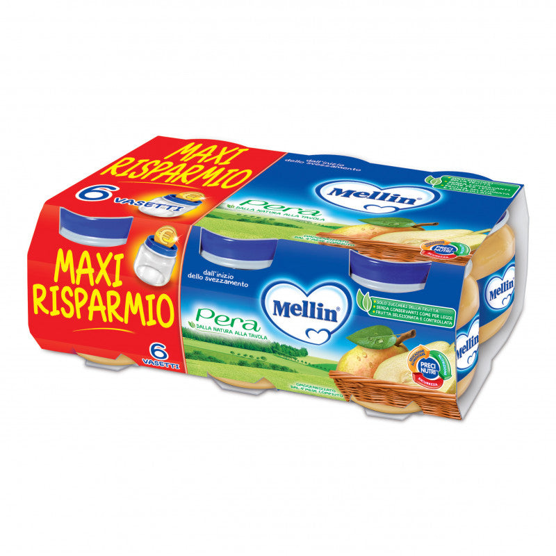 Puré de Pera Mellin - 6 x 100 g