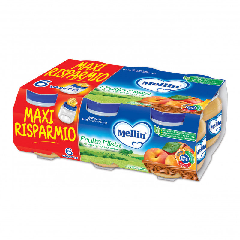 Tarrito de Fruta Variada Mellin - 6 x 100 g