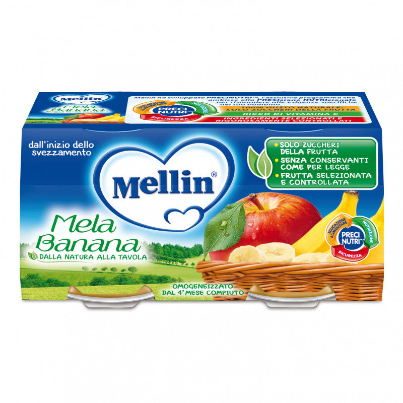 Tarrito de manzana y plátano Mellin