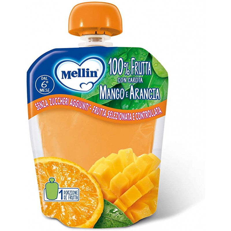 Merienda 100% Fruta Mellin - Mango y Naranja