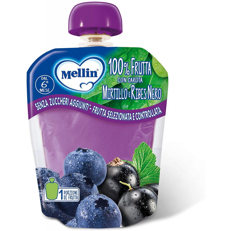 Merienda 100% Fruta Mellin - Arándano y Grosella