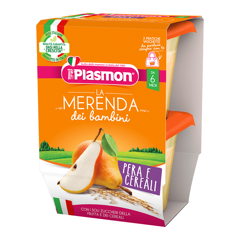 La merienda infantil Plasmon - Pera y cereales