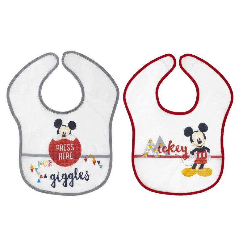 Set 2 Baberos de Plástico - Disney Mickey Mouse