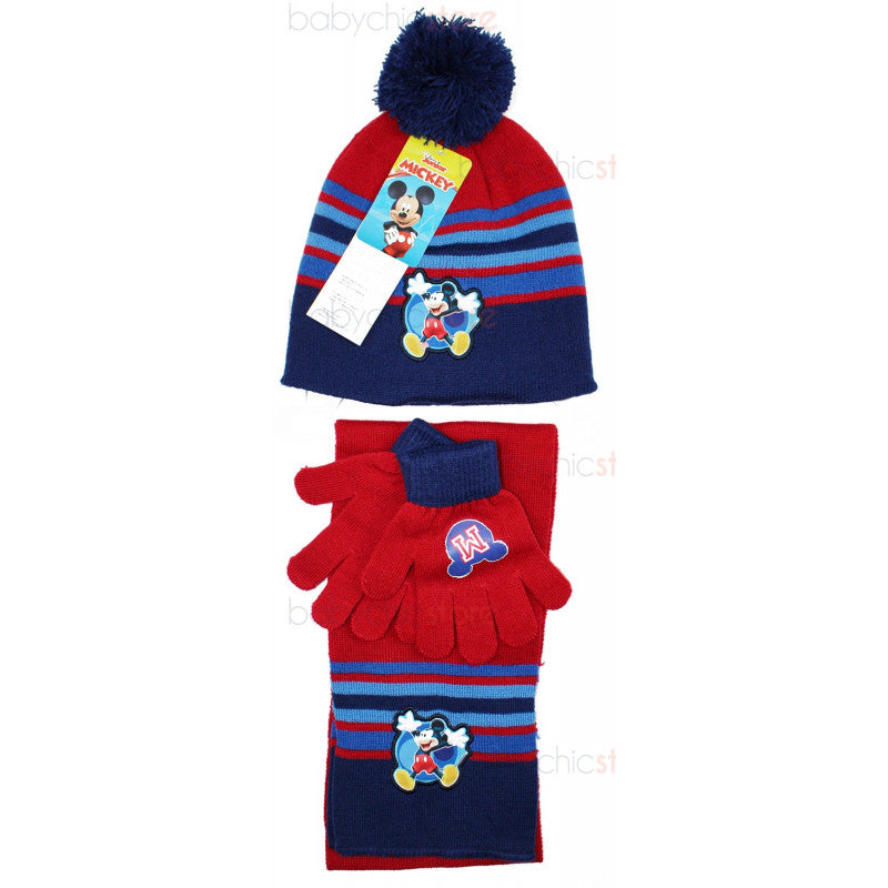 Set de Bufanda, Gorro y Guantes Mickey Mouse Rojo