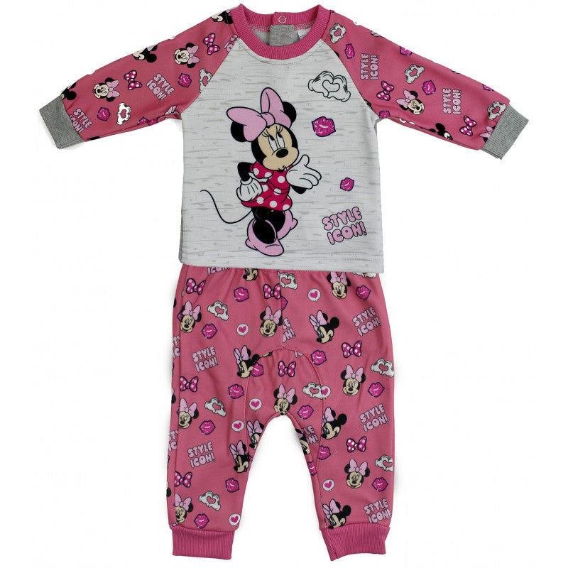 Buzo Bebé Disney Minnie - Rosa/Gris