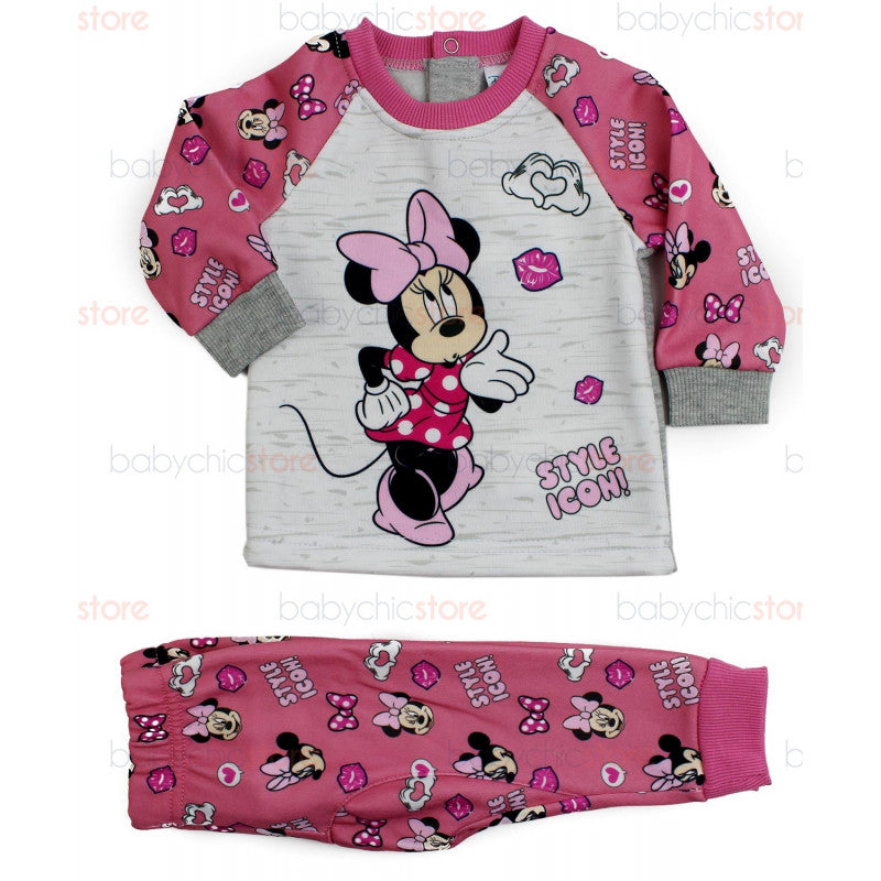 Mameluco de bebé Disney Minnie Rosa/Gris - 12 Meses