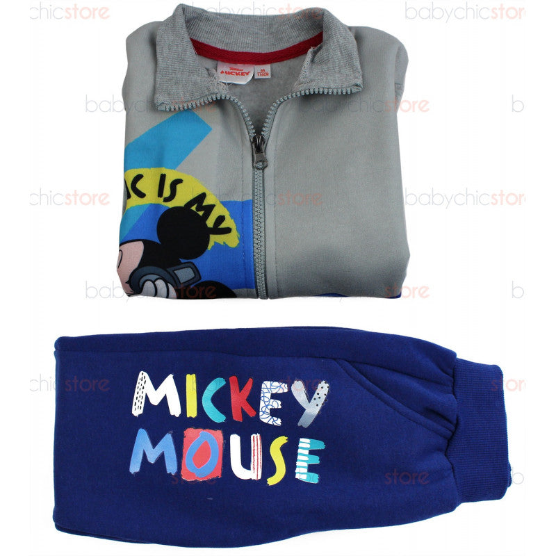 Conjunto Chándal Mickey Mouse - Gris/Azul - 7 Años