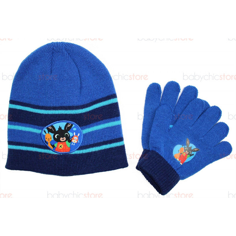 Set gorro y guantes de Bing - Azul