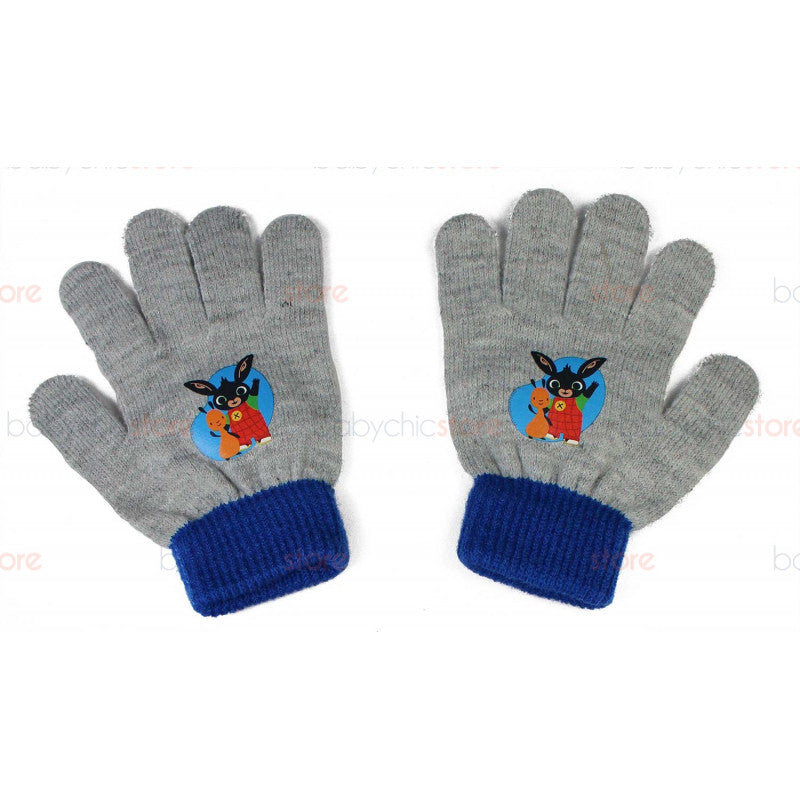 Conjunto de Gorro y Guantes de Bing - Gris