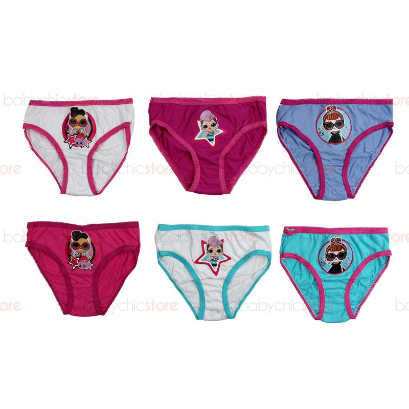 Set de 6 Slips LOL Surprise - 3 Años