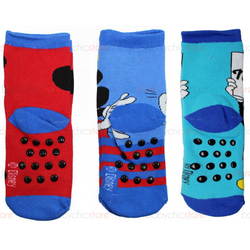 3 Pares Calcetines Antideslizantes Mickey Mouse - 23/26
