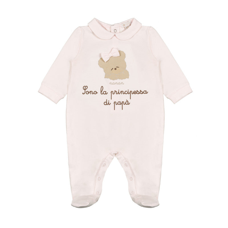 Ranita con lema Soy la princesa de papá 1 Mes