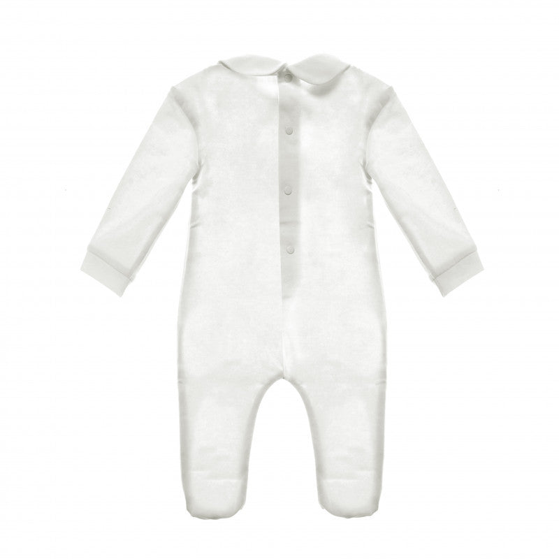 Pelele Blanco Corazón de Nata - 6 Meses