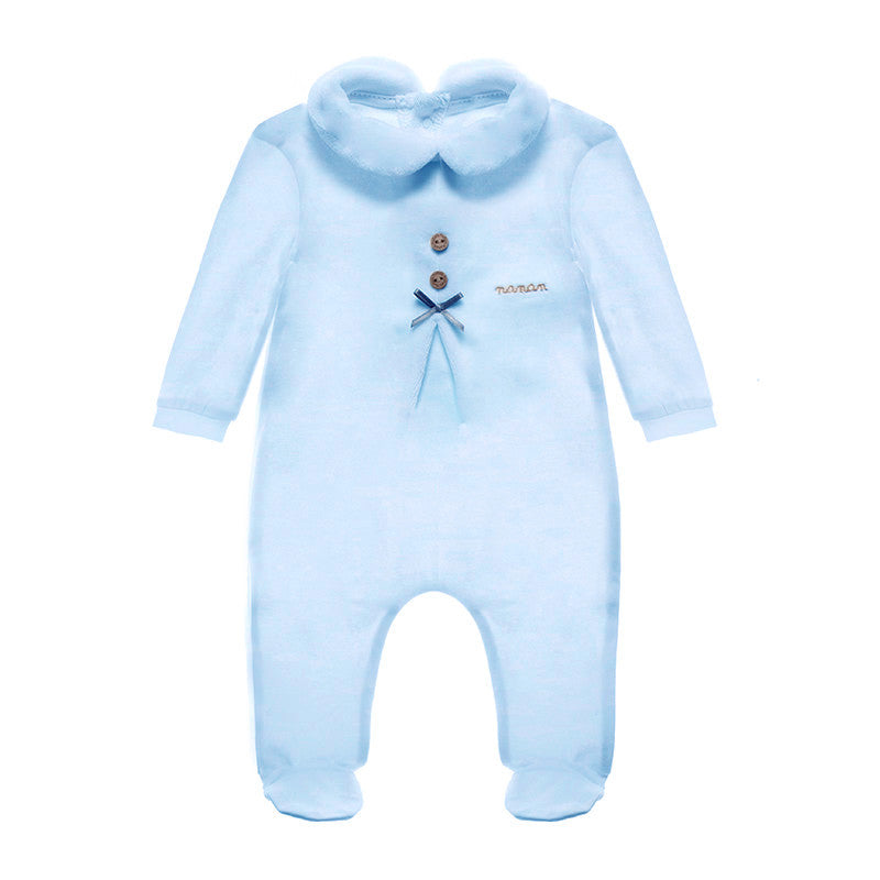 Tutina Azul Corazón de Crema - 6 Meses