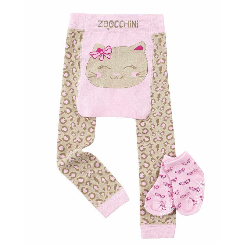 Set Leggings y Calcetines Antideslizantes - Gatita 6-12 Meses