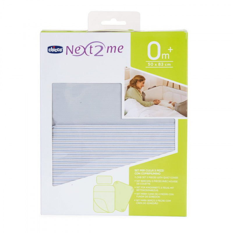 Set Para Cuna 3 Piezas Con Funda Nórdica Gris