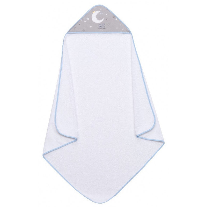 Albornoz para Bebé Luna - Blanco/Azul
