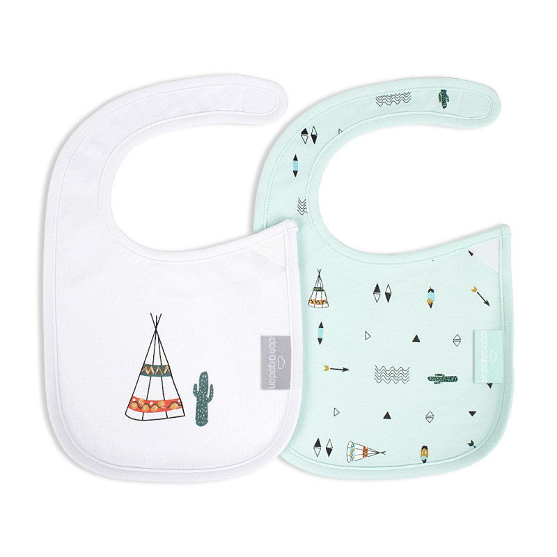 Set 2 Baberos Dakota Cierre Velcro - Verde