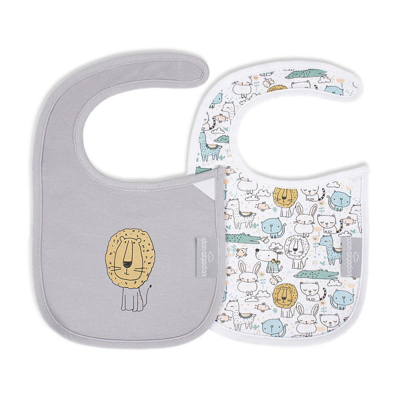 Set 2 Baberos Animales - Cierre Velcro
