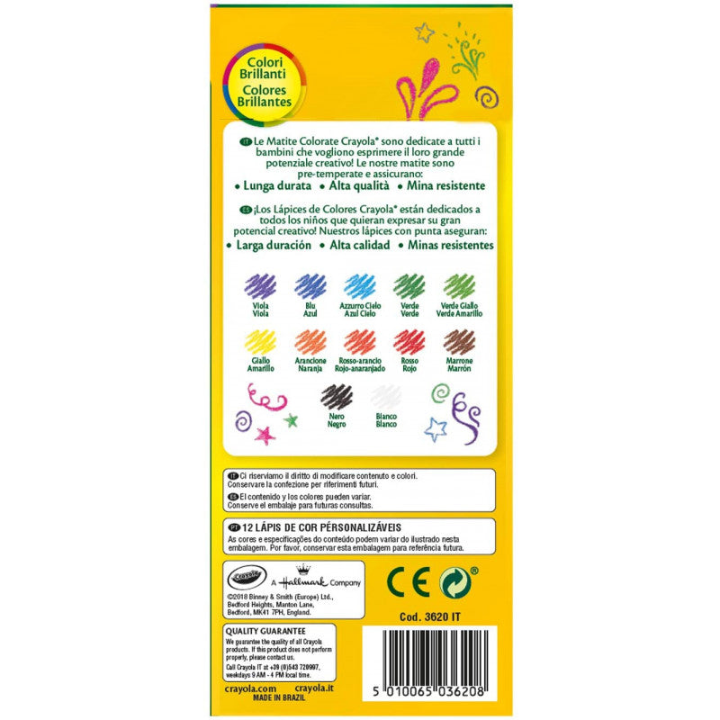 Set 12 Lápices de Colores Crayola