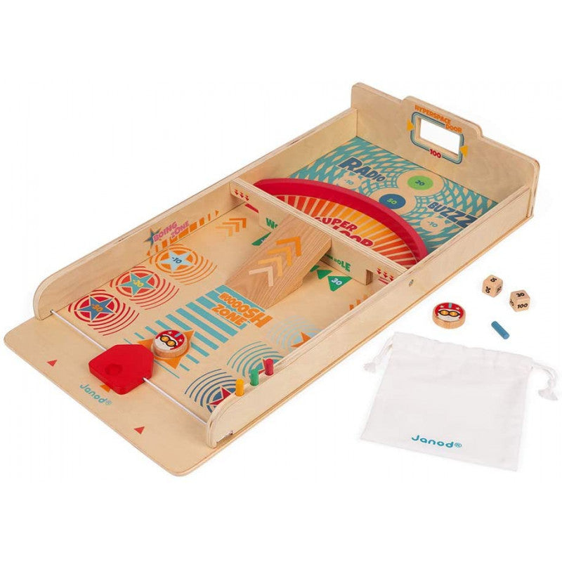 Juego Lanzador de Discos de Madera