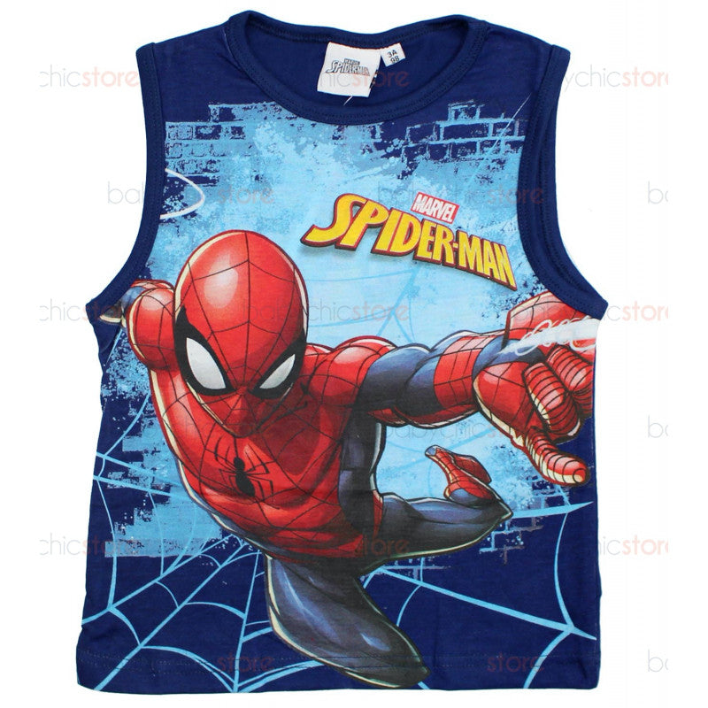Camiseta sin mangas Spiderman Azul - 3 Años