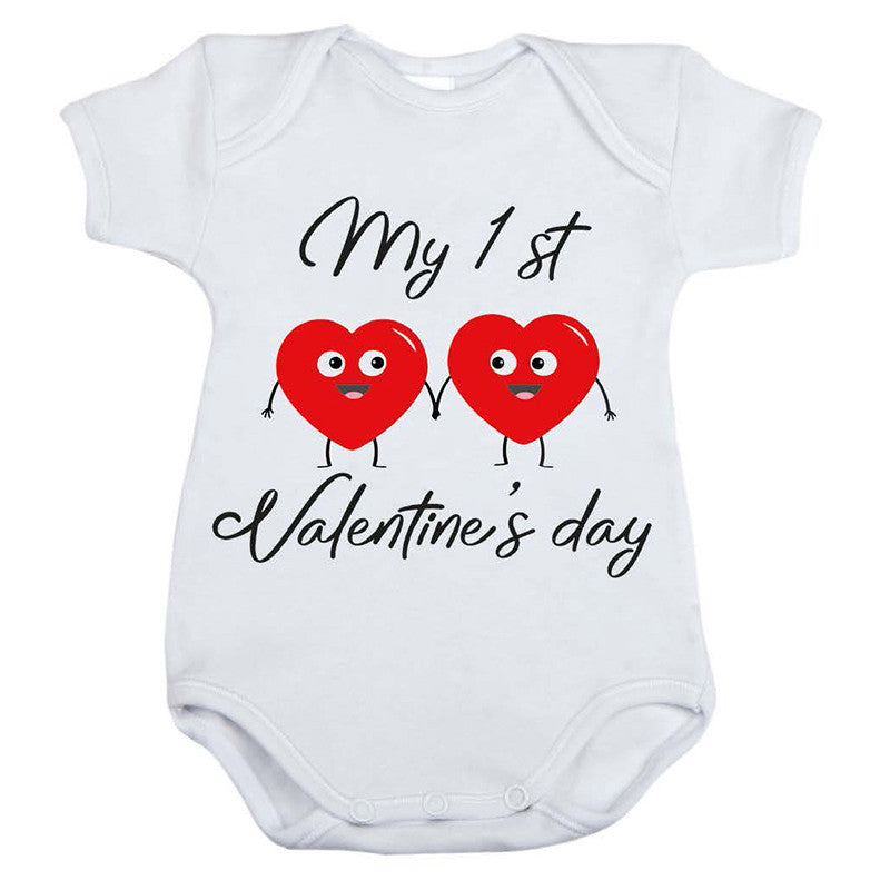 Body Recién Nacido My 1st Valentine's Day - 1/3 Meses